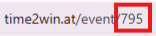 Event ID at the end of the event URL